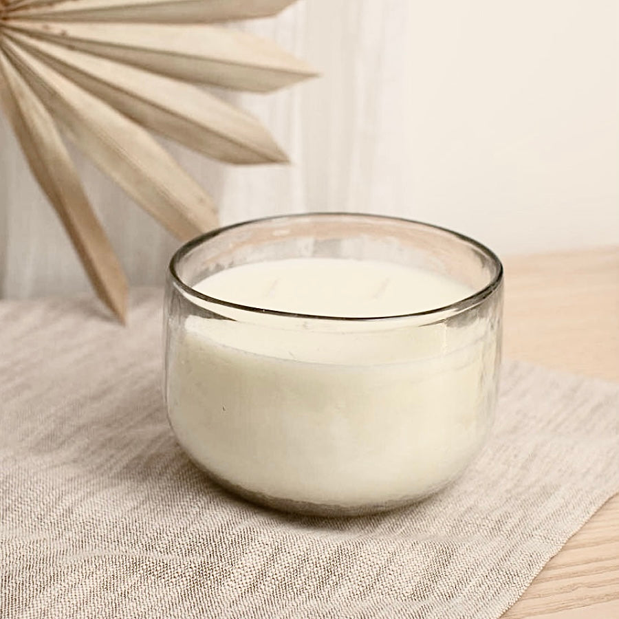 Pebbled Triple-Wick Candle Bowl