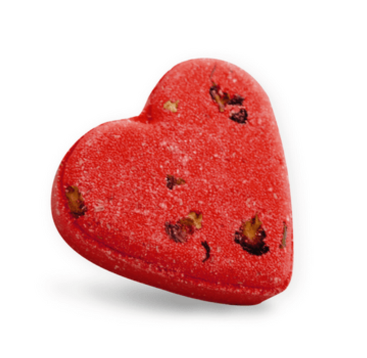 Red Rose Petals Heart Shaped