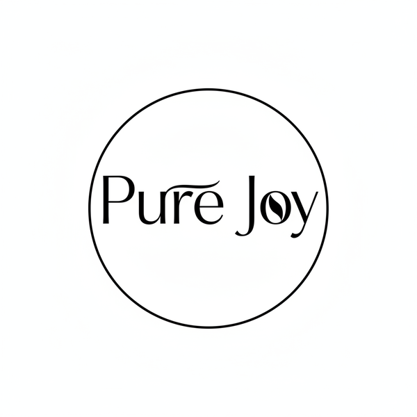can you make a logo that say pure joy and is black and wight